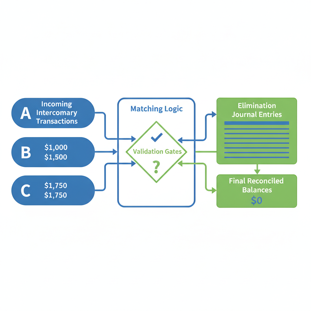 Intercompany elimination transaction flow diagram