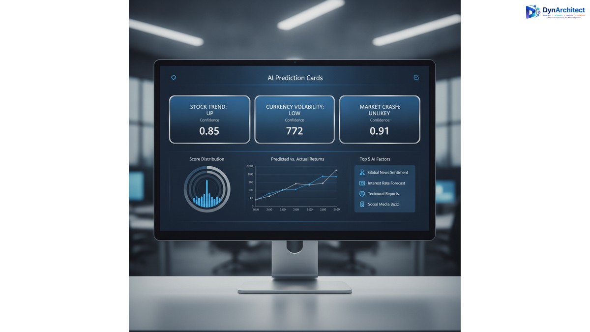 Finance dashboard with AI prediction confidence scores