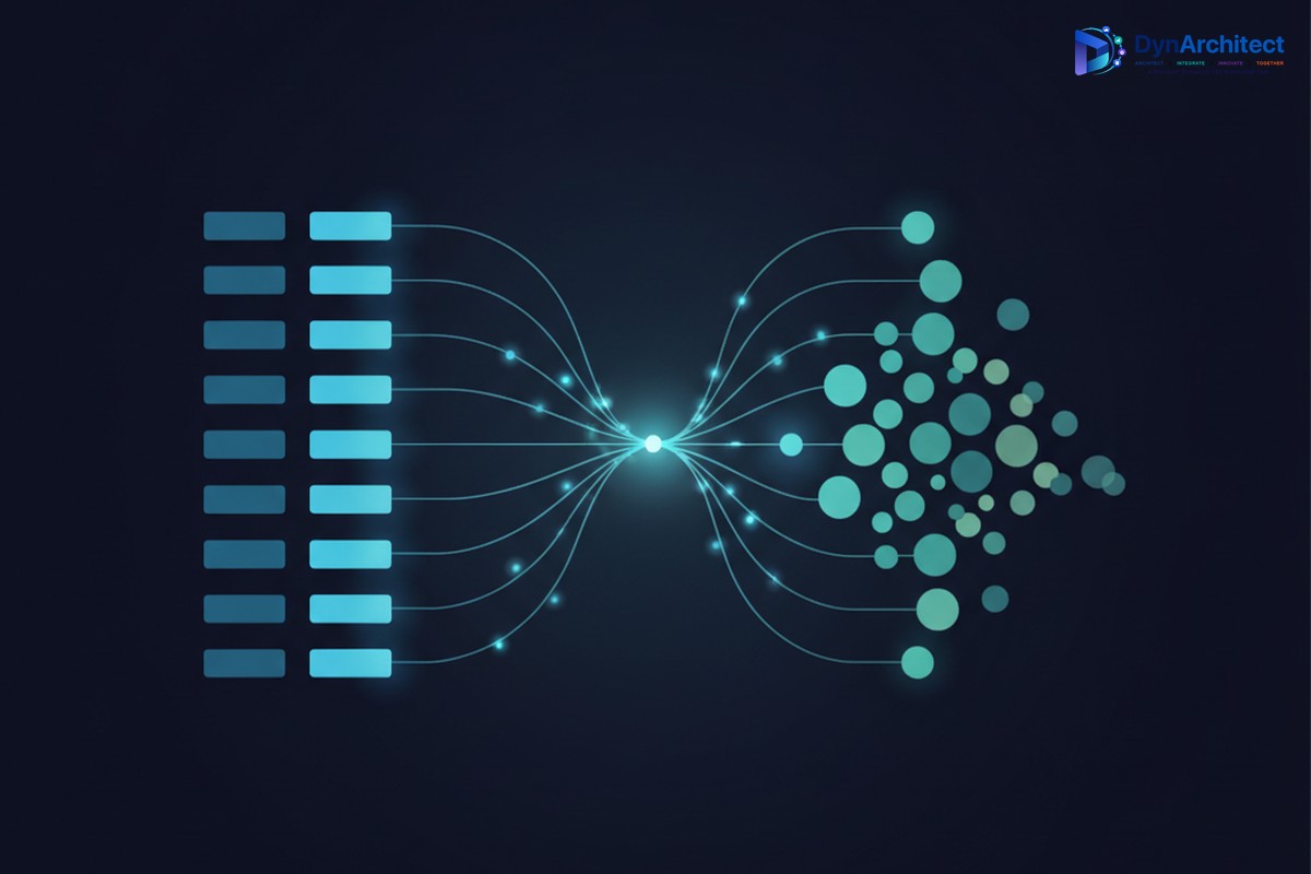 Abstract illustration of financial report rows and columns tracing to general ledger accounts