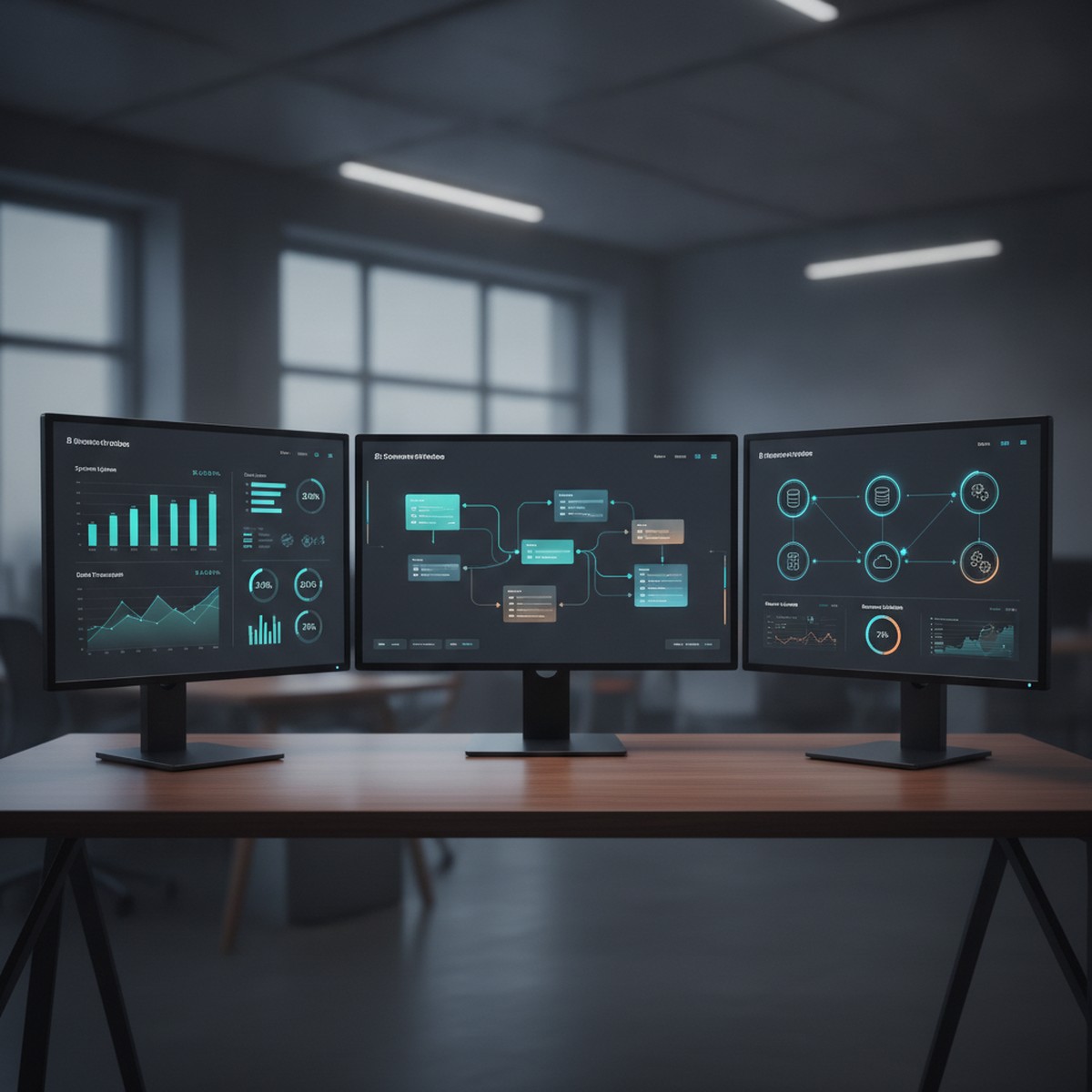 Enterprise architecture dashboard with analytics and workflow components